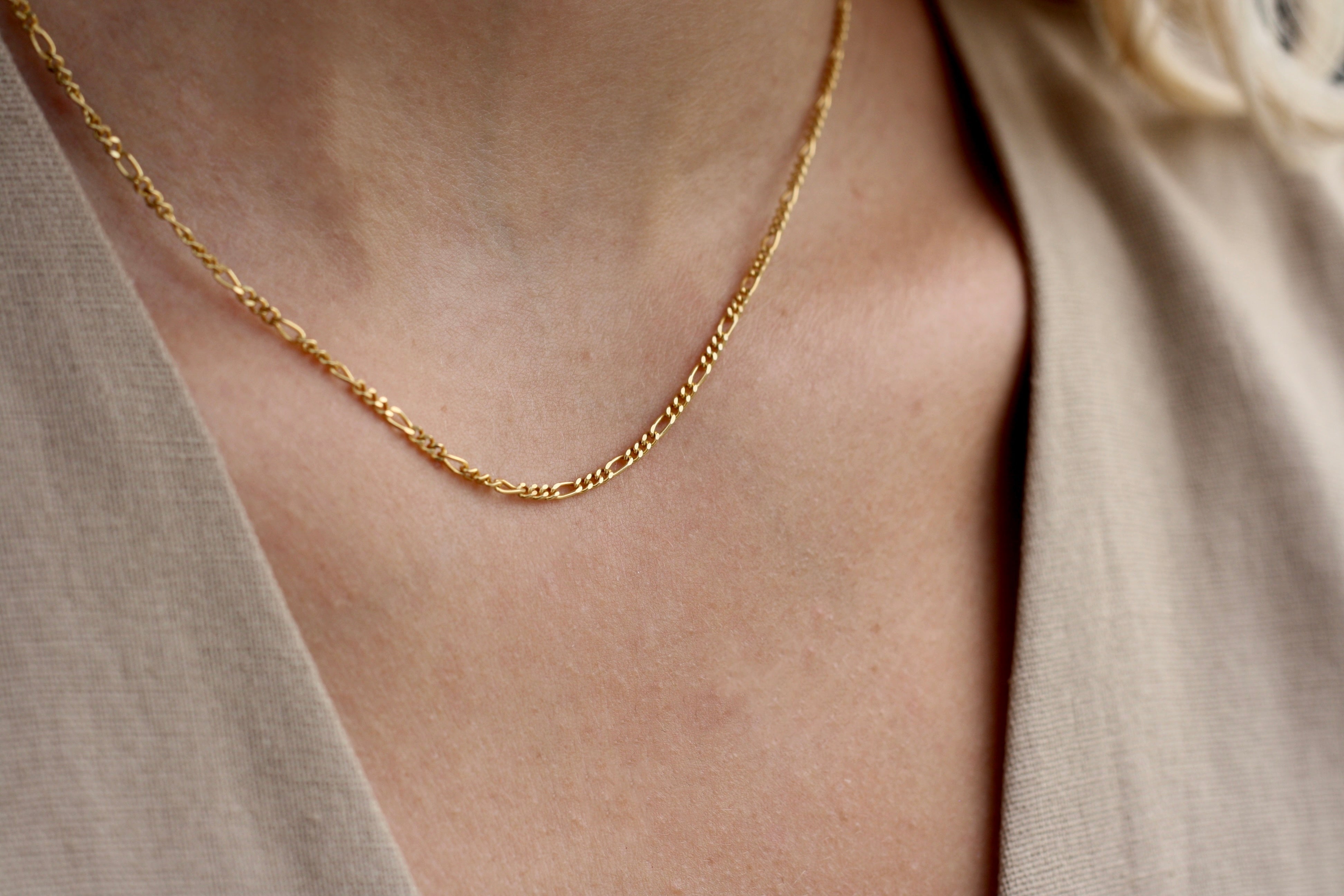 Mini Figaro Chain, Sterling Silver, Gold Vermeil, 18K Gold Vermeil, Men's Jewelry, Women's Jewelry, Figaro Chain, Chain, Necklace, Werith, Jewelry, Necklaces, Dainty Necklace, Fine Necklace, Sterling Silver Necklace, Silver Necklace, Gold Necklace, Gold Vermeil Necklace, Gold Chain, Gold Vermeil Chain, Silver Chain, Sterling Silver jewelry