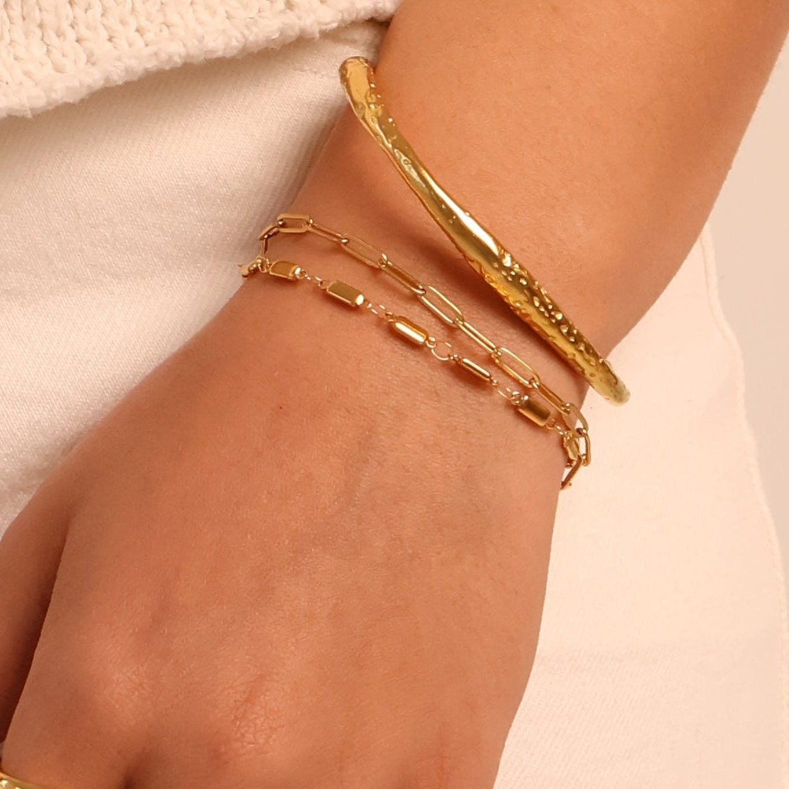 メキシカンジュエリー Hammered Cuff Bracelet Hammered Bangle Cuff Bracelet – Santorini Design