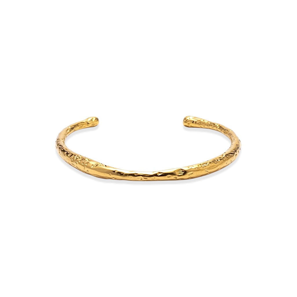 Hammered Bangle Cuff Bracelet – Santorini Design