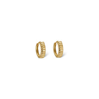 Ribbed Huggie Hoops